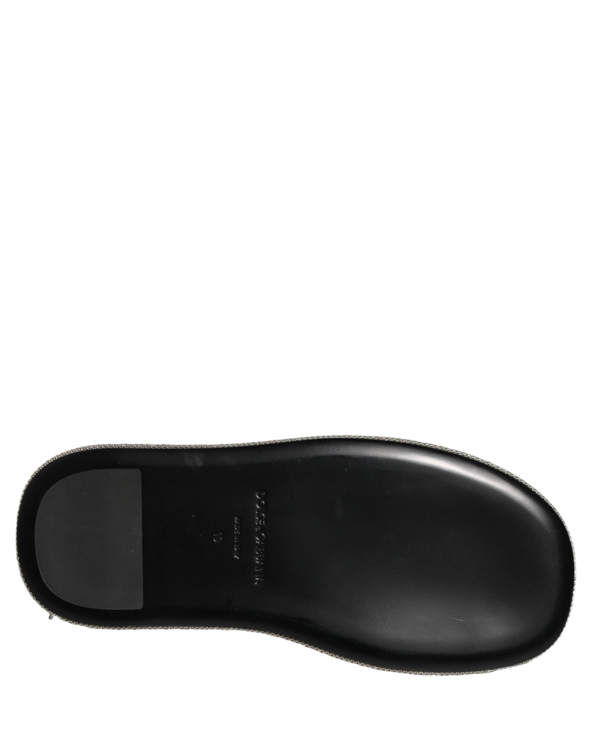 Dolce & Gabbana Black Crystal Embellished Platform Men Slides Shoes Dolce & Gabbana