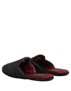 Dolce & Gabbana Black Floral Brocade Slides Slippers Shoes Dolce & Gabbana