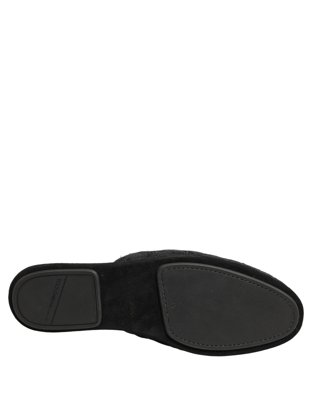 Dolce & Gabbana Black Floral Brocade Slides Slippers Shoes Dolce & Gabbana