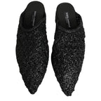 Dolce & Gabbana Black Mules Slides Slippers Men Flats Shoes Dolce & Gabbana