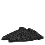 Dolce & Gabbana Black Mules Slides Slippers Men Flats Shoes Dolce & Gabbana