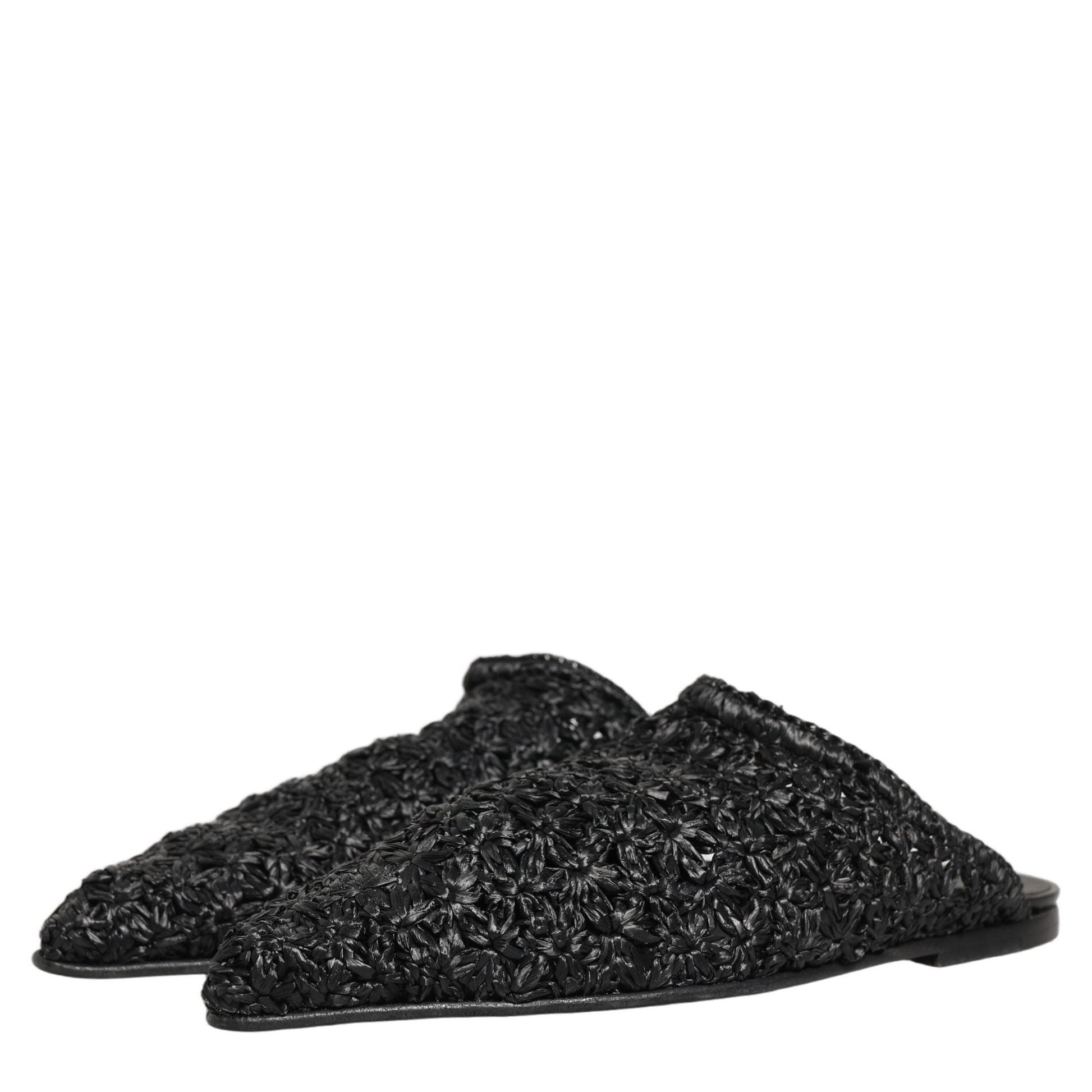 Dolce & Gabbana Black Mules Slides Slippers Men Flats Shoes Dolce & Gabbana