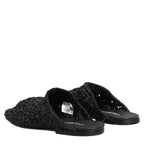 Dolce & Gabbana Black Mules Slides Slippers Men Flats Shoes Dolce & Gabbana