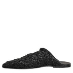 Dolce & Gabbana Black Mules Slides Slippers Men Flats Shoes Dolce & Gabbana