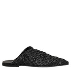 Dolce & Gabbana Black Mules Slides Slippers Men Flats Shoes Dolce & Gabbana
