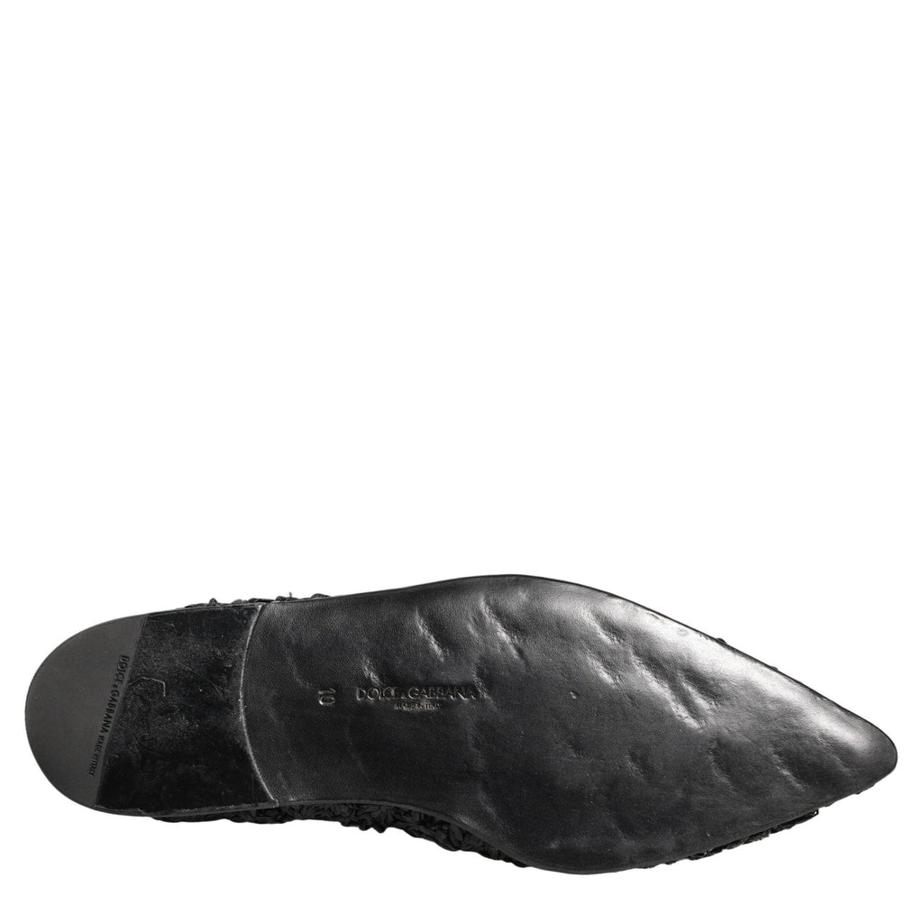 Dolce & Gabbana Black Mules Slides Slippers Men Flats Shoes Dolce & Gabbana