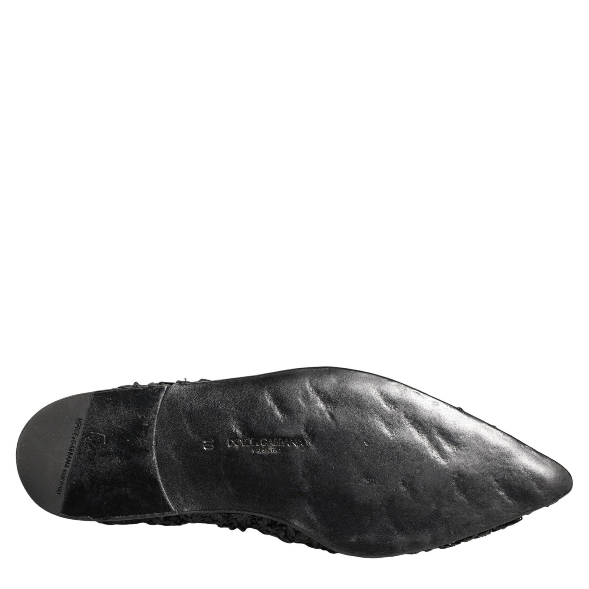 Dolce & Gabbana Black Mules Slides Slippers Men Flats Shoes Dolce & Gabbana