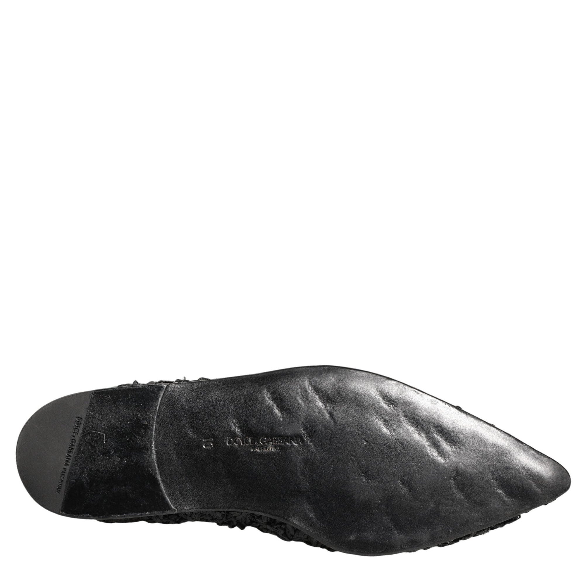 Dolce & Gabbana Black Mules Slides Slippers Men Flats Shoes Dolce & Gabbana