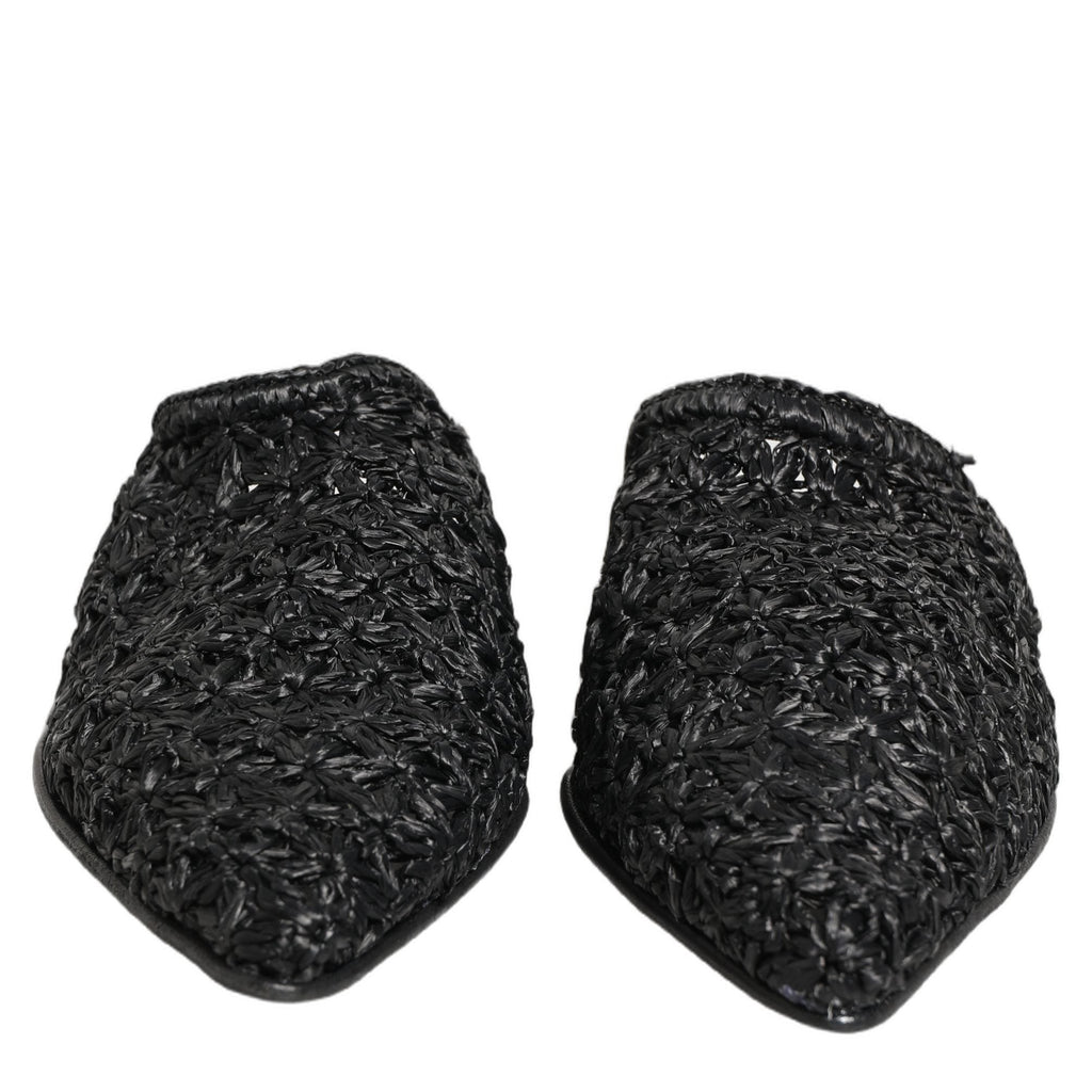 Dolce & Gabbana Black Mules Slides Slippers Men Flats Shoes Dolce & Gabbana