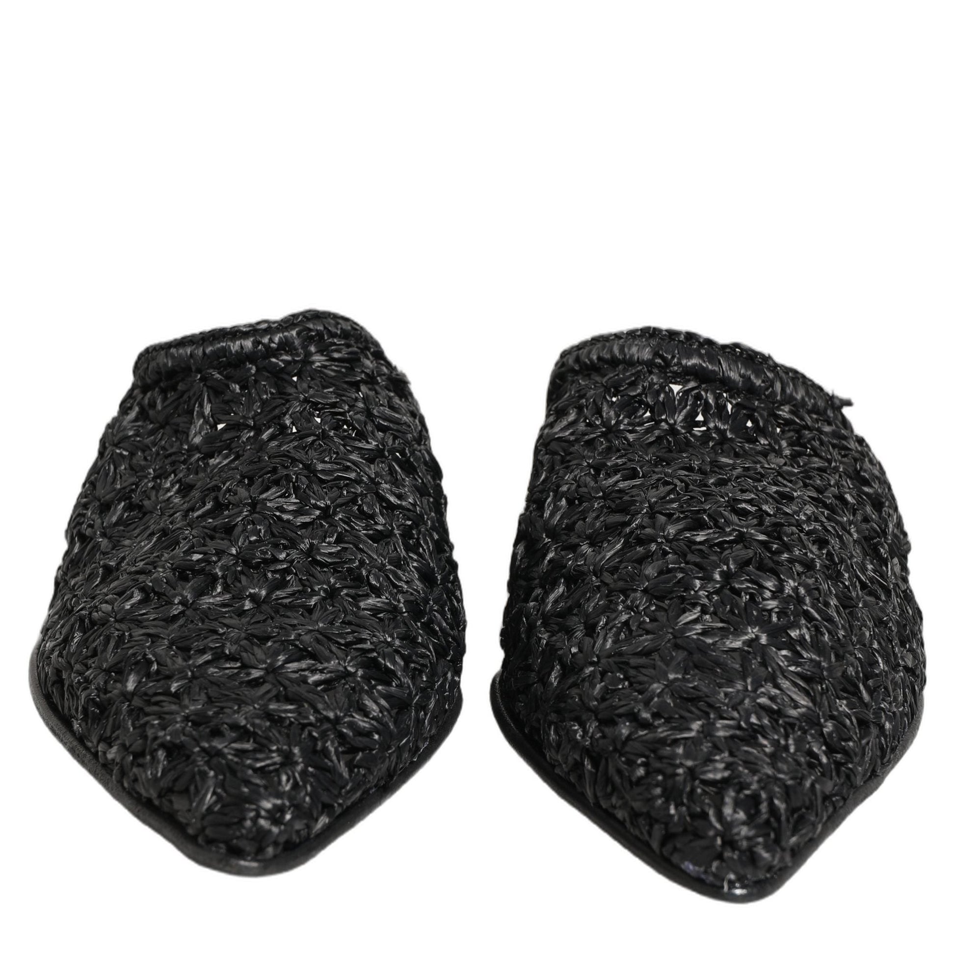 Dolce & Gabbana Black Mules Slides Slippers Men Flats Shoes Dolce & Gabbana