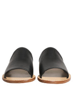 Dolce & Gabbana Brown Leather Slides Sandals Flats Men Shoes Dolce & Gabbana