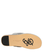 Dolce & Gabbana Silver Rope Slides Sandals Flip Flops Shoes Dolce & Gabbana