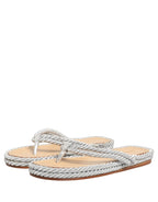 Dolce & Gabbana Silver Rope Slides Sandals Flip Flops Shoes Dolce & Gabbana