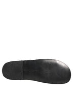 Dolce & Gabbana Black Fabric Woven Slides Sandals Flats Shoes Dolce & Gabbana