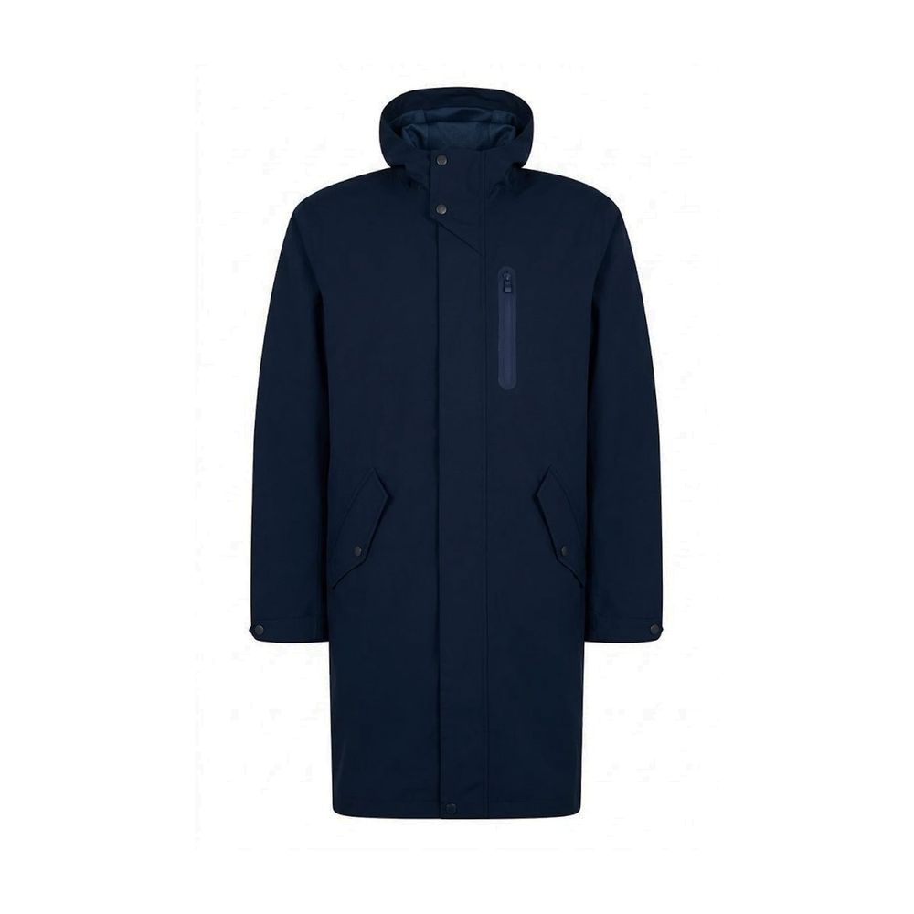 Herno Blue Polyester Coat Herno