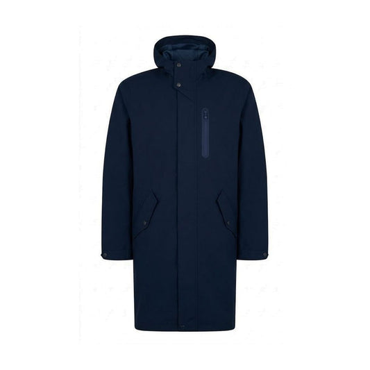 Herno Blue Polyester Coat Herno