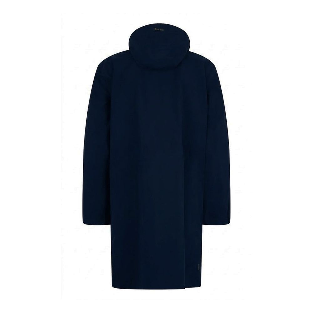 Herno Blue Polyester Coat Herno