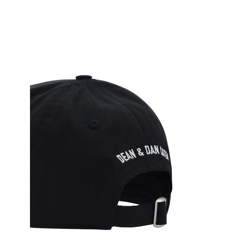 Dsquared² Black Cotton Cap Baseball Hat Dsquared²