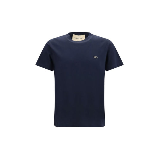 Valentino Garavani Blue Cotton T-Shirt Valentino Garavani