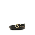 Valentino Garavani Black Calf Leather Bos Taurus Regular Belt Valentino Garavani