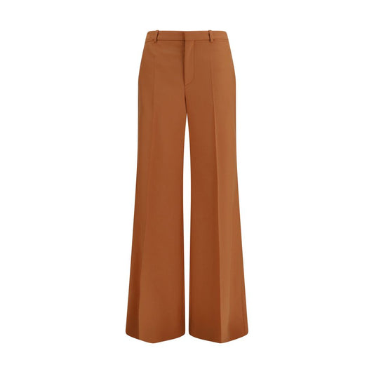 Chloé Orange Cotton Flared Pants Chloé