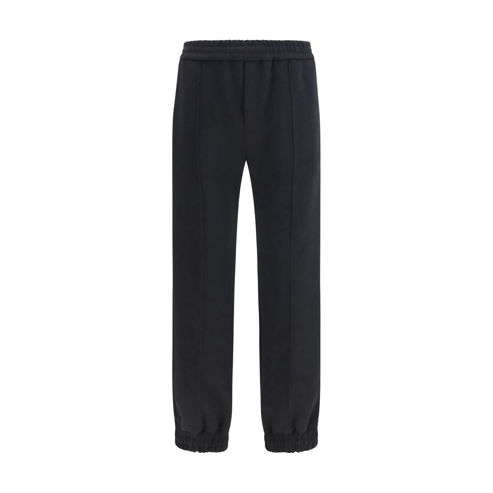 Valentino Garavani Black Cotton Joggers Workout Pants