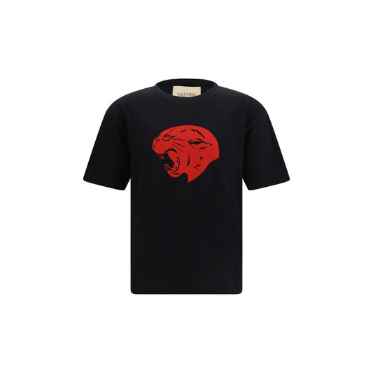 Valentino Garavani Black Cotton T-Shirt Valentino Garavani