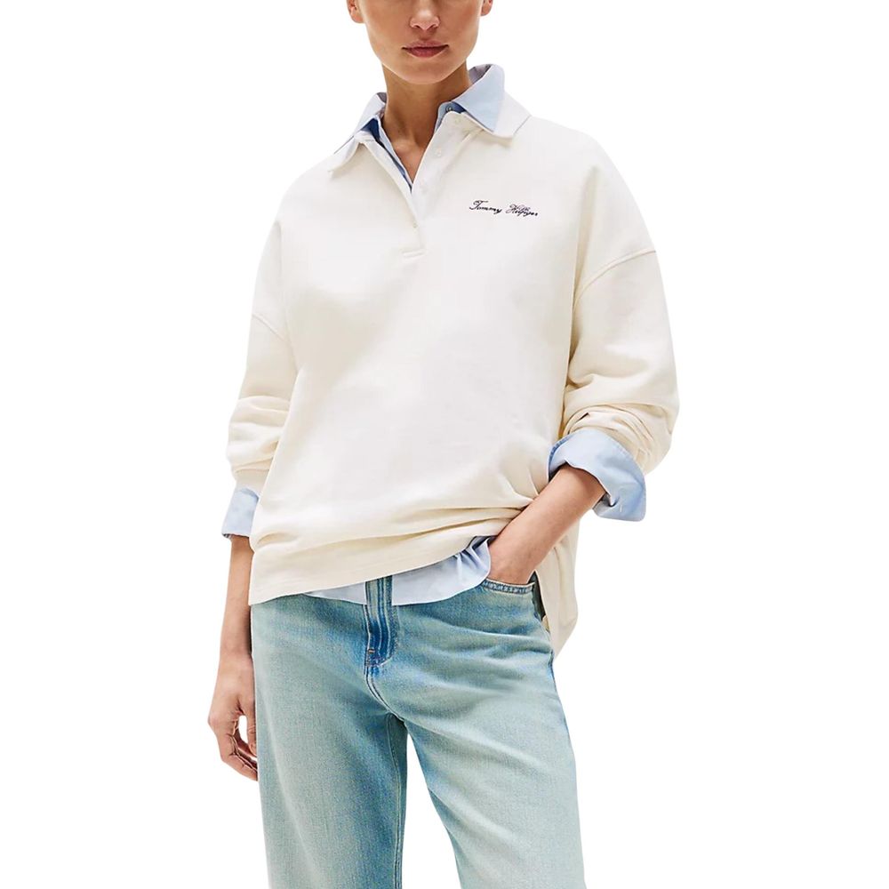 Tommy Hilfiger Beige Polyamide Sweatshirt Tommy Hilfiger