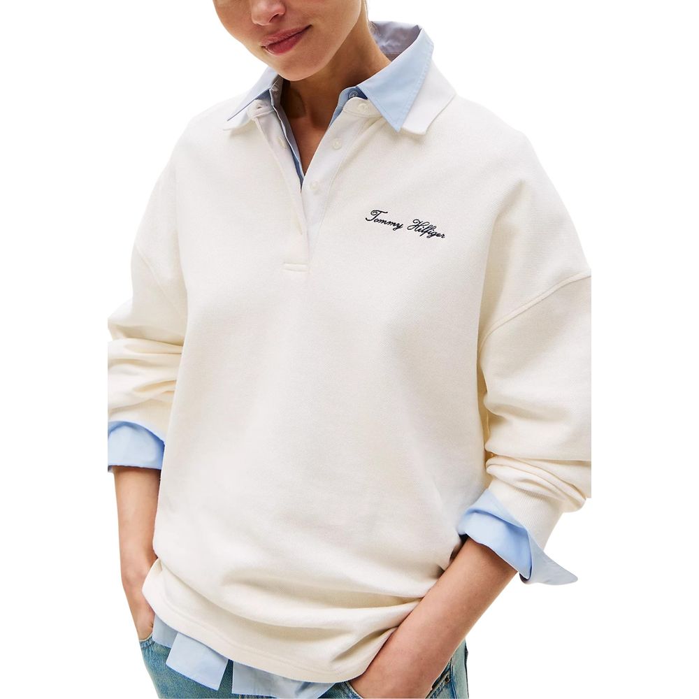 Tommy Hilfiger Beige Polyamide Sweatshirt Tommy Hilfiger