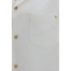 Valentino White Cotton Shortsleeve Shirt