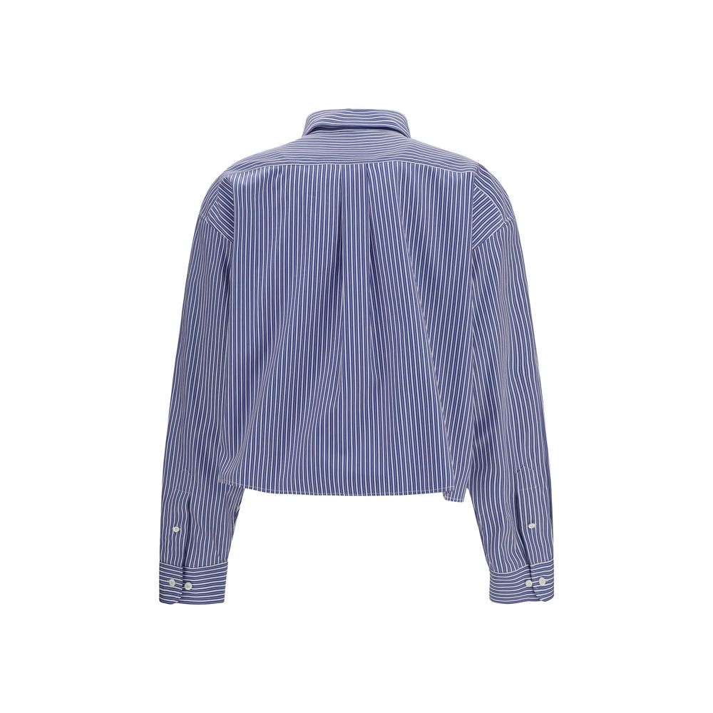 Miu Miu Blue Cotton Dress Shirt Miu Miu