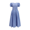 Ganni Blue Cotton Casual Dress Ganni