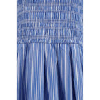 Ganni Blue Cotton Casual Dress Ganni