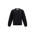 Valentino Garavani black cotton sweatshirt featuring a relaxed fit and minimalist design, ideal for casual wear.