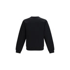 Valentino Garavani black cotton sweatshirt with logo detail, casual long-sleeve top for everyday wear.