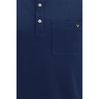 Valentino Blue Cotton Polo Shirt