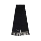 Jil Sander Black Wool Oves Aries Scarf