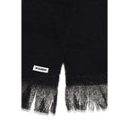 Jil Sander Black Wool Oves Aries Scarf