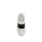 Valentino Garavani Black And White Calf Leather Bos Taurus Low Top Sneakers