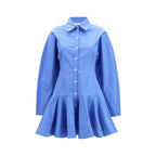 Ganni Blue Cotton Casual Dress