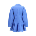 Ganni Blue Cotton Casual Dress