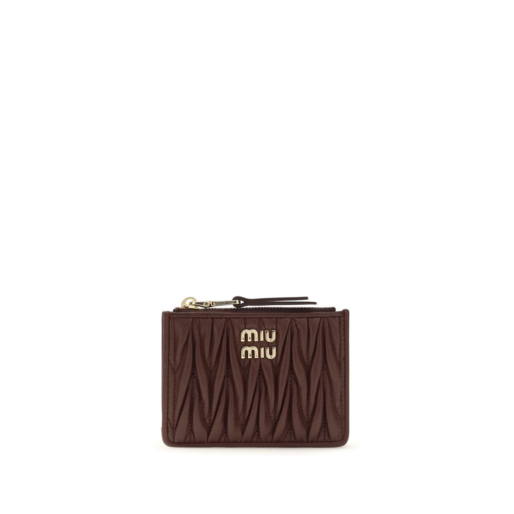 Miu Miu Bordeaux Lamb Ovis Aries Aries Wallet Miu Miu