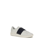 Valentino Garavani Blue Calf Leather Bos Taurus Low Top Sneakers