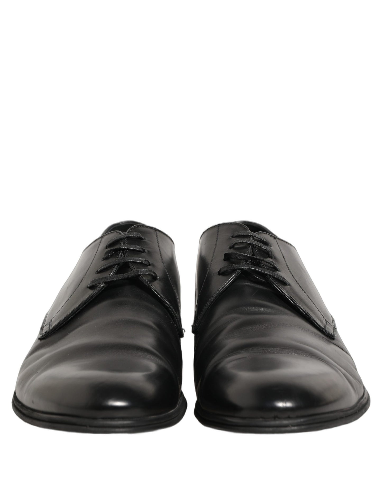 Dolce & Gabbana Black Leather Men Derby Dress Formal Shoes Dolce & Gabbana