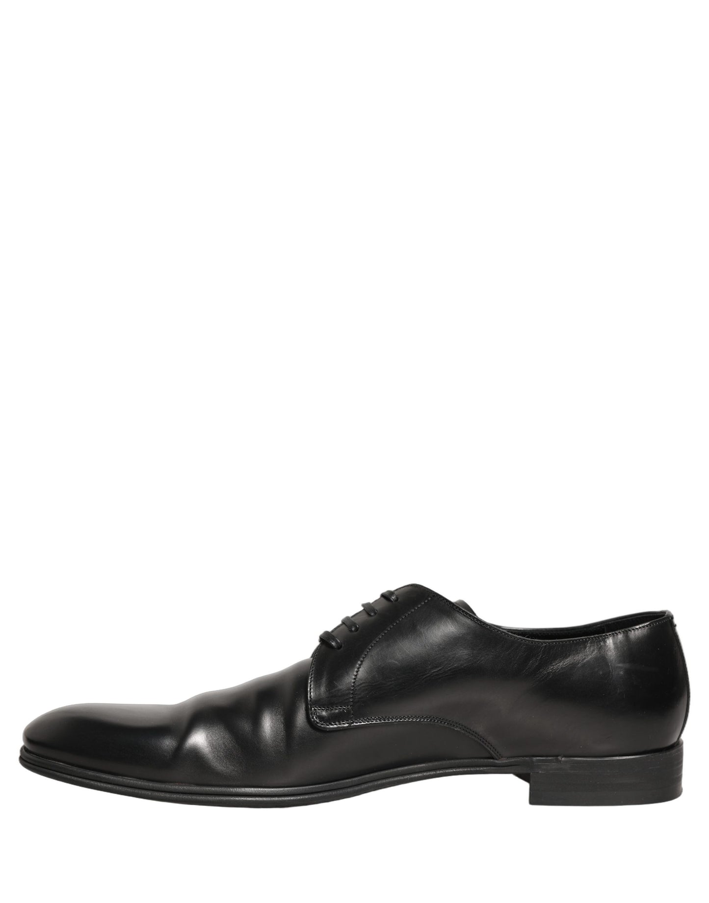 Dolce & Gabbana Black Leather Men Derby Dress Formal Shoes Dolce & Gabbana