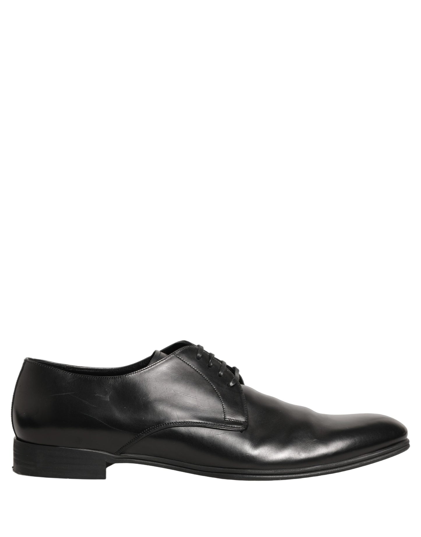 Dolce & Gabbana Black Leather Men Derby Dress Formal Shoes Dolce & Gabbana