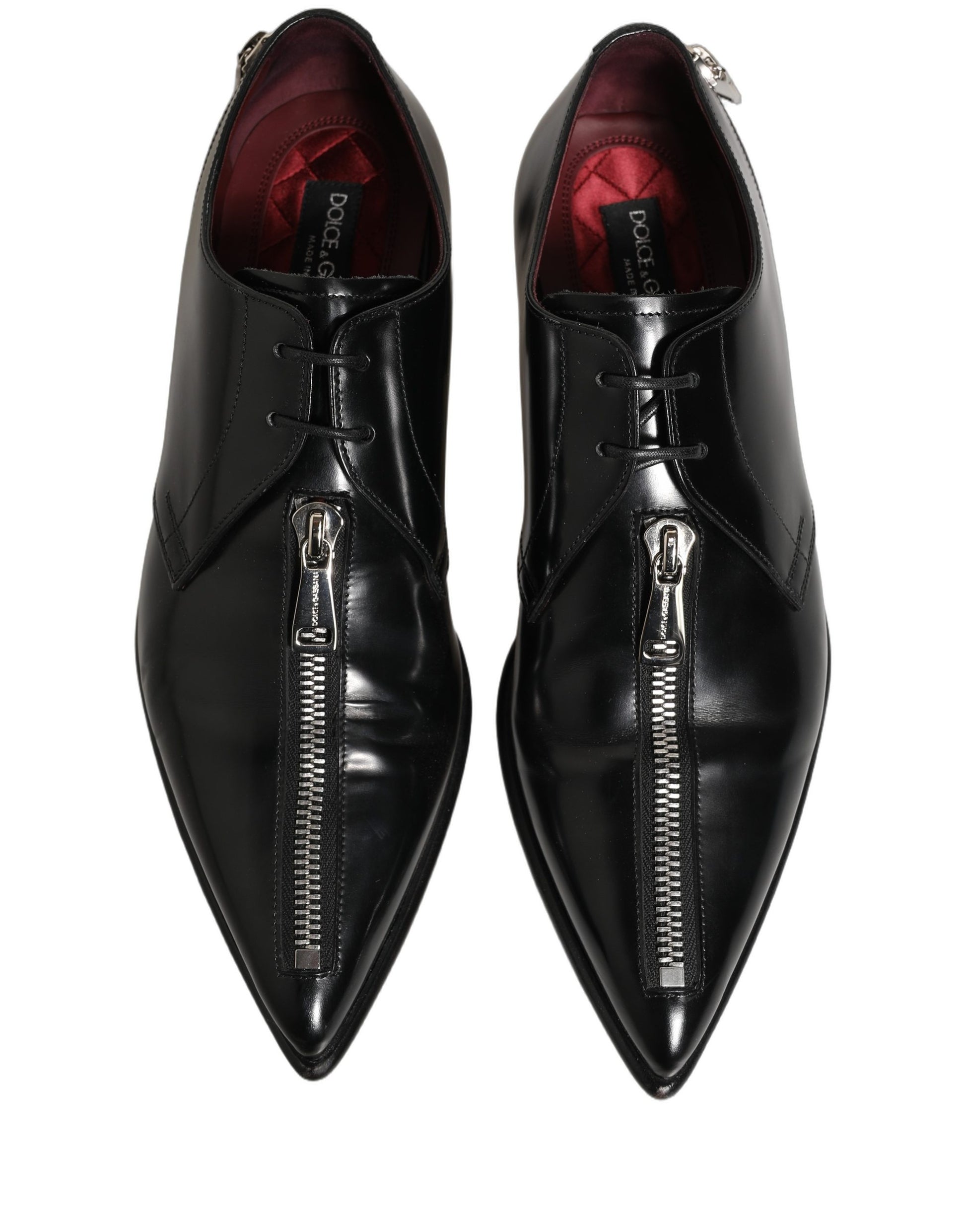 Dolce & Gabbana Black Leather Men Derby Dress Formal Shoes Dolce & Gabbana