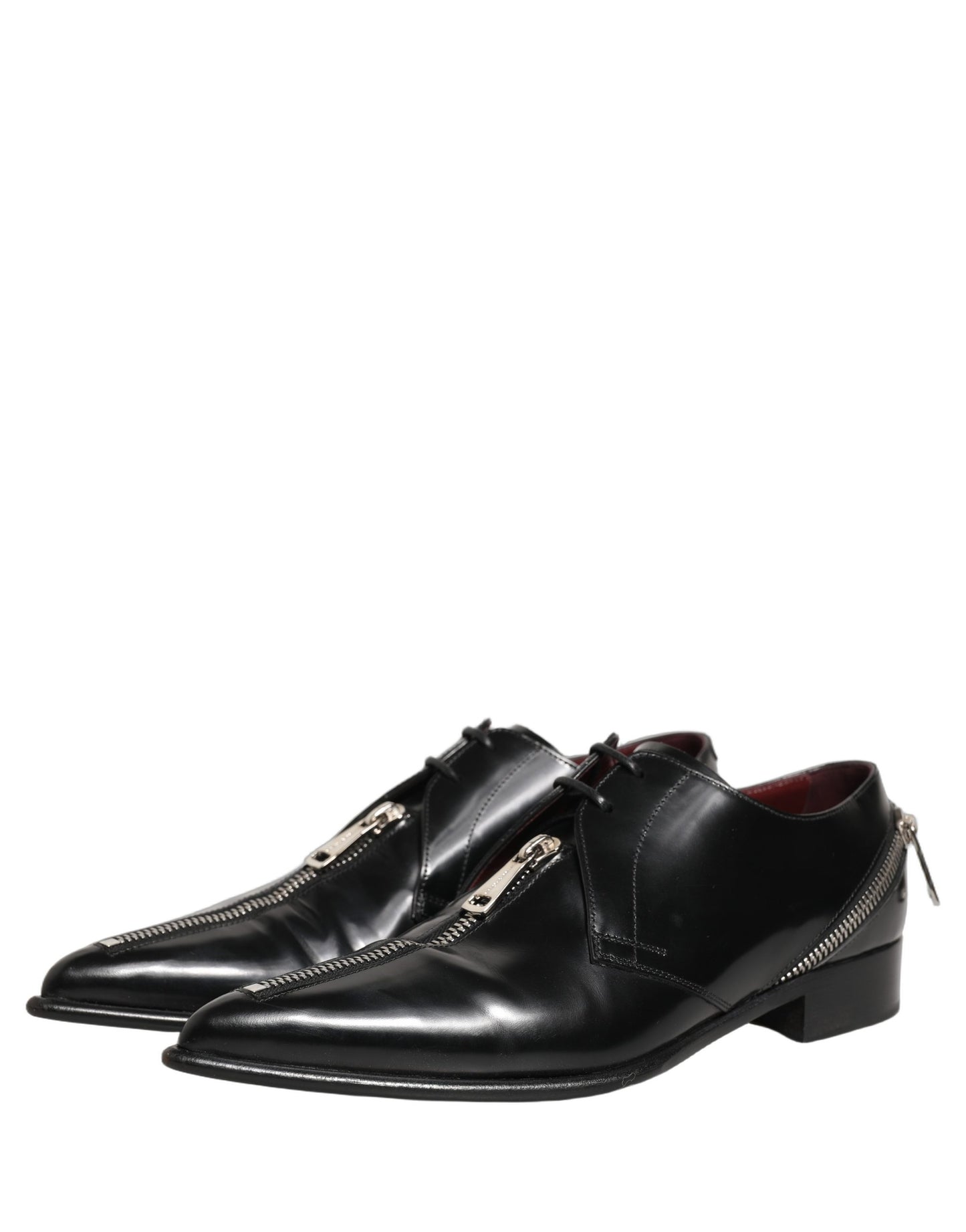 Dolce & Gabbana Black Leather Men Derby Dress Formal Shoes Dolce & Gabbana