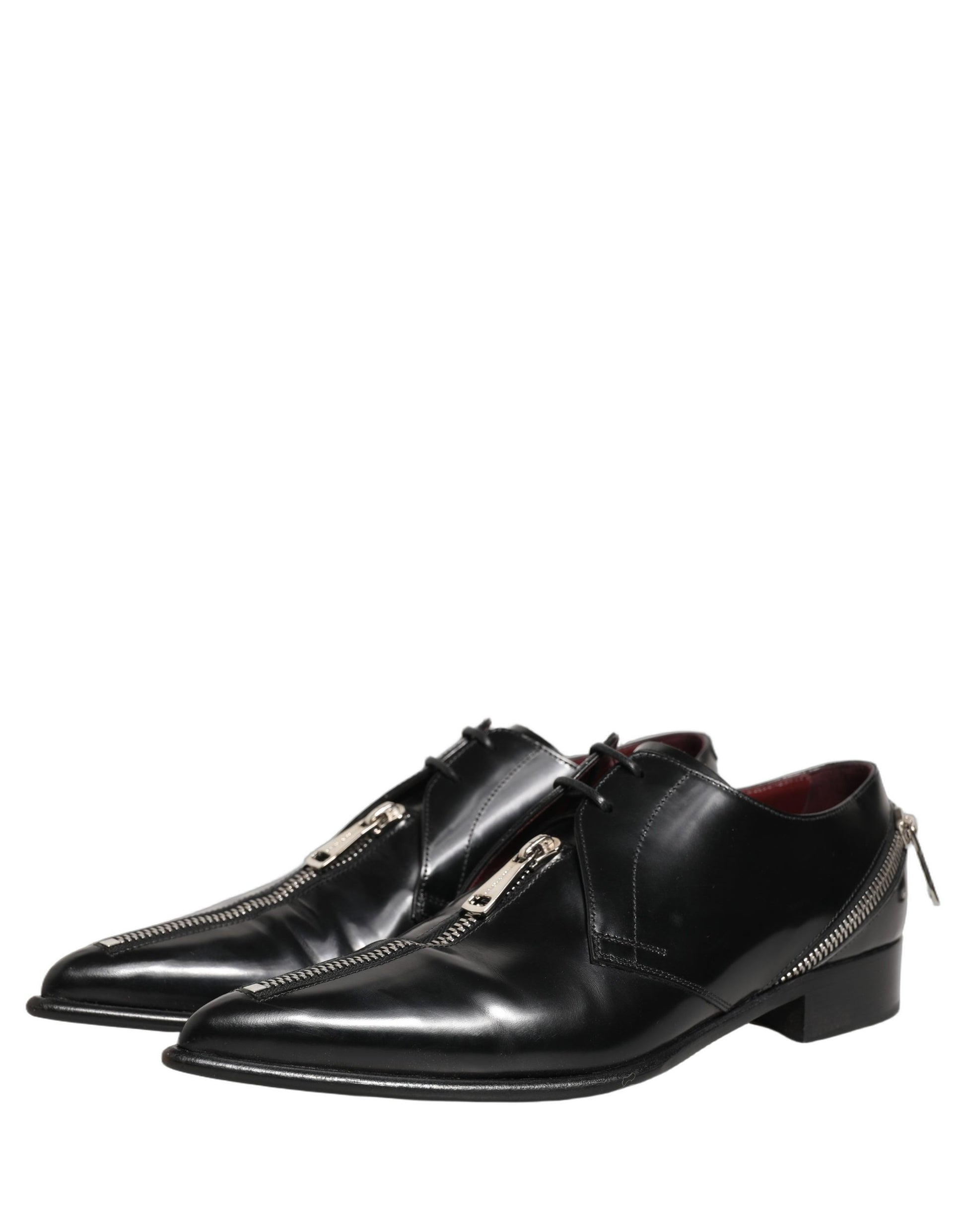 Dolce & Gabbana Black Leather Men Derby Dress Formal Shoes Dolce & Gabbana