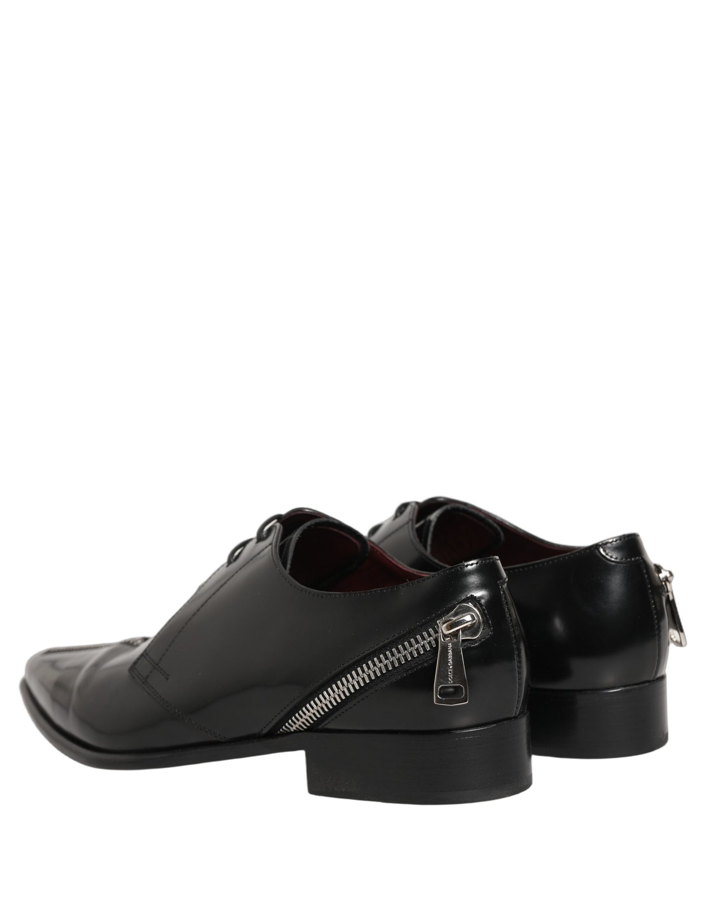 Dolce & Gabbana Black Leather Men Derby Dress Formal Shoes Dolce & Gabbana
